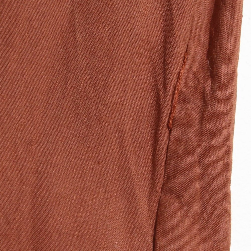 Theory Short Sleeve Shirtdress Linen Terracotta Soft Crunch Burnt Orange Size 4 - Picture 9 of 16